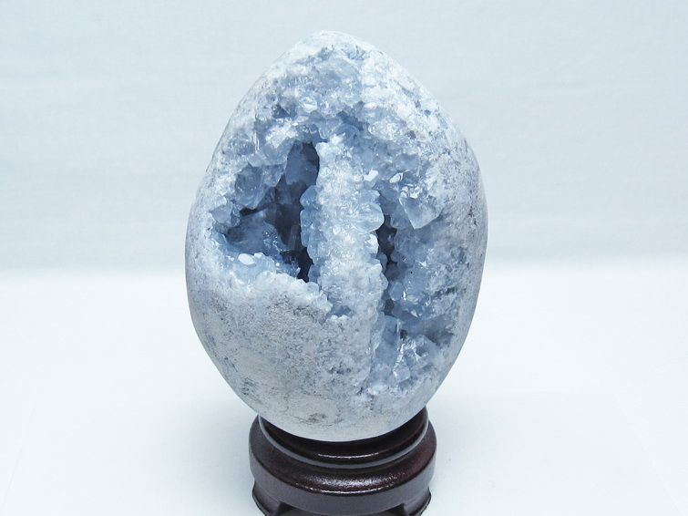 1.7Kg セレスタイト 原石 天青石 一点物 台座付属 181-4806