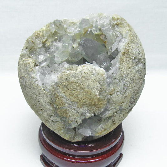 1.9Kg セレスタイト 原石 天青石 一点物 台座付属 181-4850