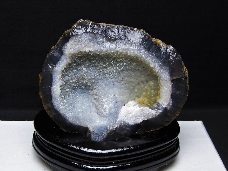 1.3Kg アゲート ジオード 原石 台座付属 一点物 181-5794