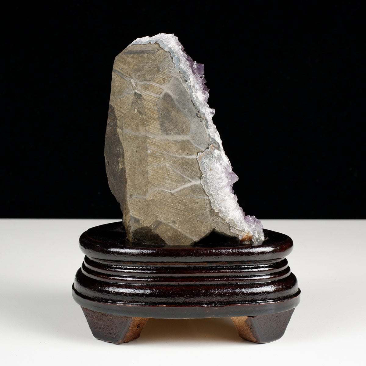 アメジスト クラスター ウルグアイ産 アメジスト 原石 置物 amethyst アメシスト 台座付属 花型 一点物  182-6230