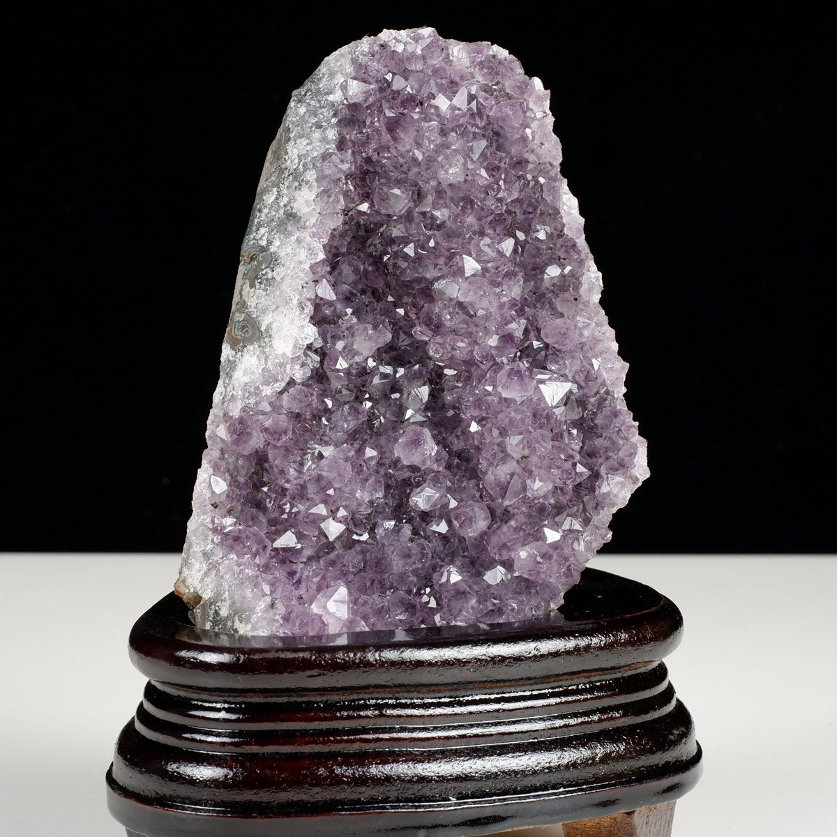 アメジスト クラスター ウルグアイ産 アメジスト 原石 置物 amethyst アメシスト 台座付属 花型 一点物  182-6230