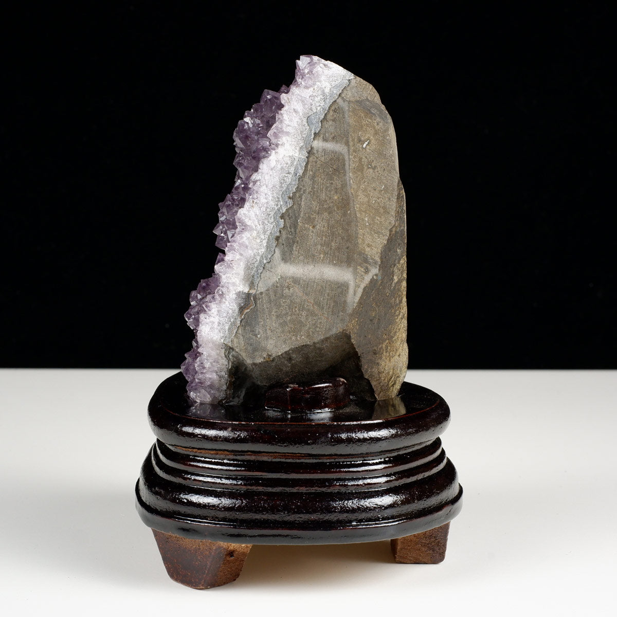 アメジスト クラスター ウルグアイ産 アメジスト 原石 置物 amethyst アメシスト 台座付属 花型 一点物  182-6230