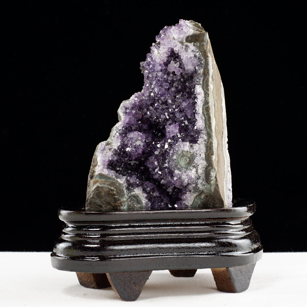 アメジスト クラスター ウルグアイ産 アメジスト 原石 amethyst 台座付属 花型 一点物  182-6461