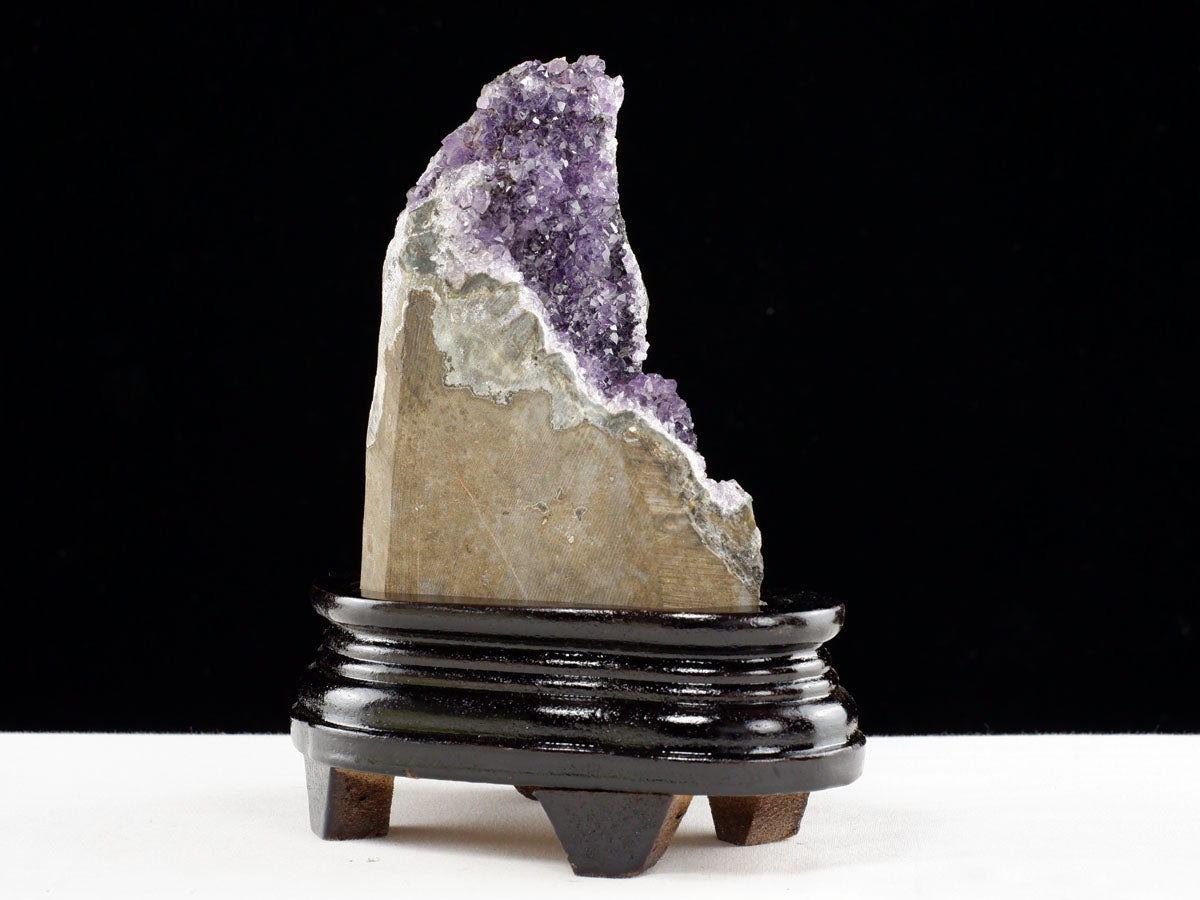 アメジスト クラスター ウルグアイ産 アメジスト 原石 amethyst 台座付き 花型 一点物  182-6461