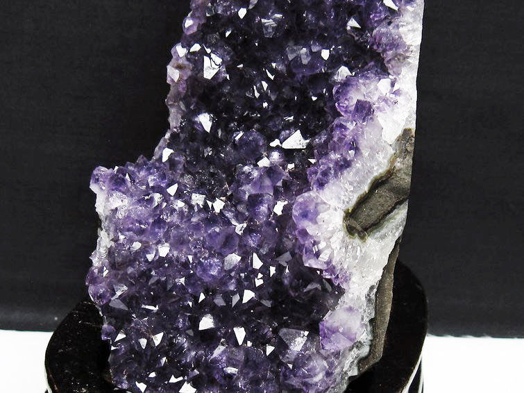 1.2Kg アメジスト クラスター ウルグアイ産 アメジスト 原石 amethyst 台座付属 花型 一点物  182-6468