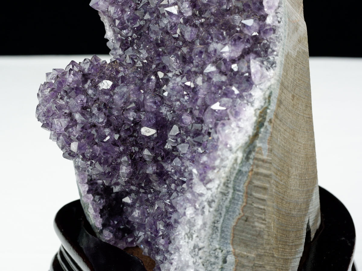 2Kg アメジスト クラスター ウルグアイ産 アメジスト 原石 amethyst 台座付属 花型 一点物  182-6479