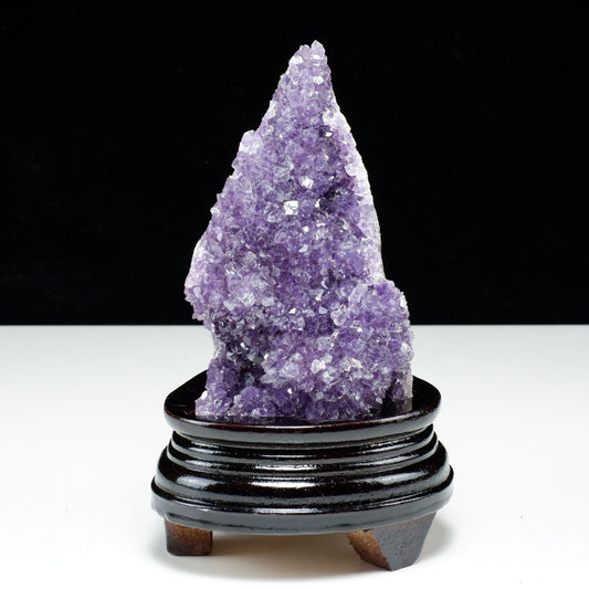 アメジスト クラスター ウルグアイ産 アメジスト 原石 amethyst 台座付属 花型 一点物  182-6485