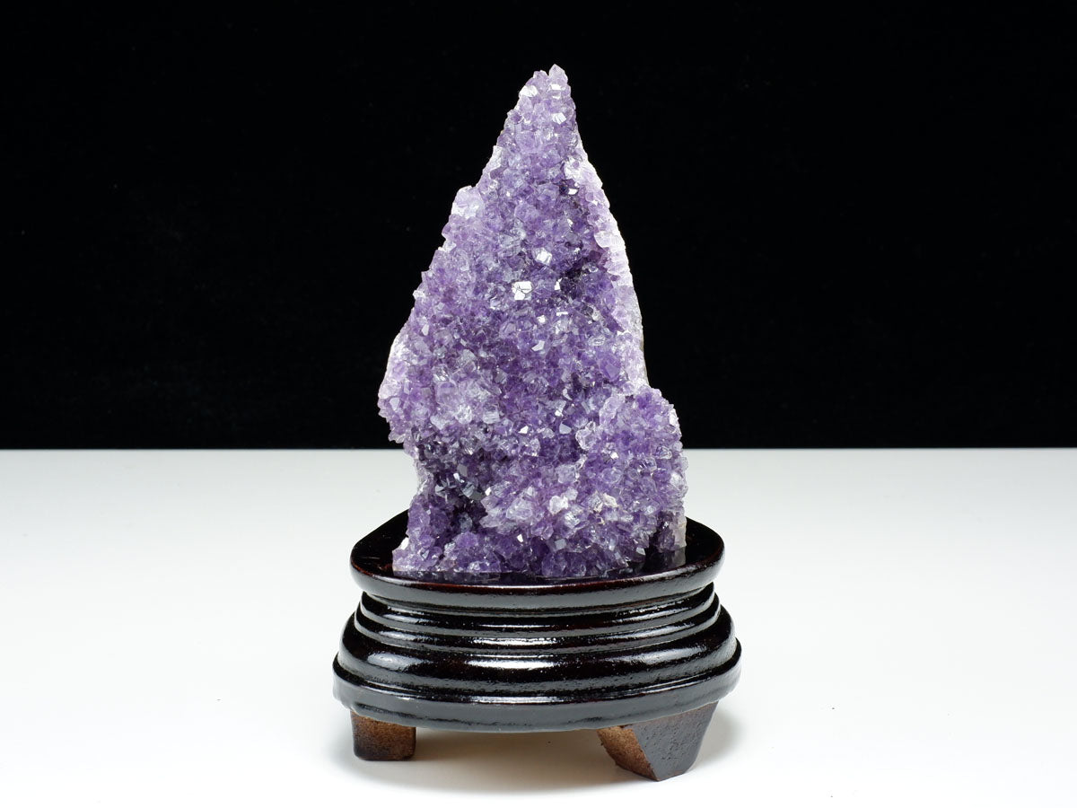 アメジスト クラスター ウルグアイ産 アメジスト 原石 amethyst 台座付属 花型 一点物  182-6485