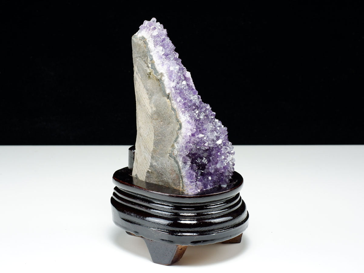アメジスト クラスター ウルグアイ産 アメジスト 原石 amethyst 台座付属 花型 一点物  182-6485