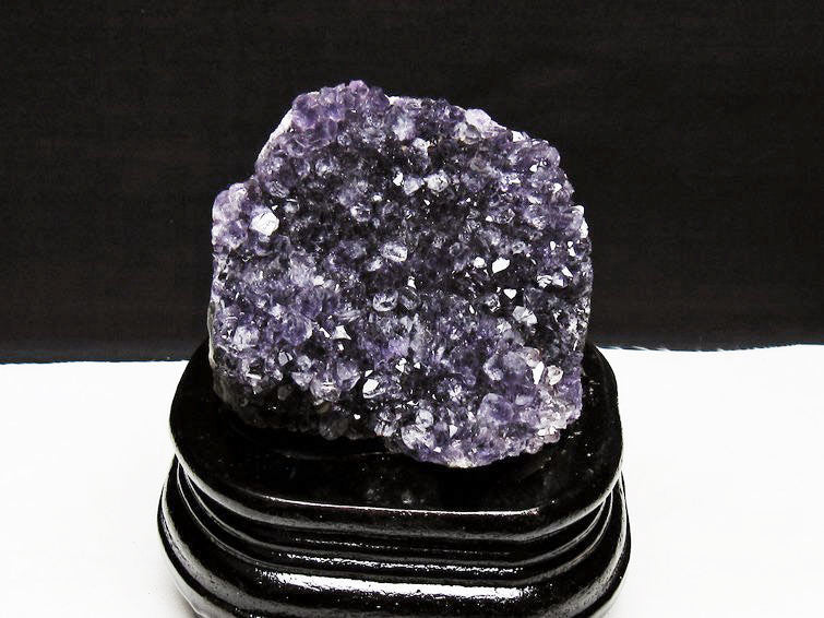 アメジスト クラスター ウルグアイ産 アメジスト 原石 amethyst 台座付属 花型 一点物  182-6491