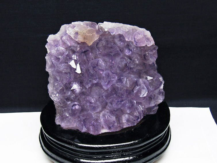 1.5Kg アメジスト クラスター ウルグアイ産 アメジスト 原石 amethyst 台座付属 一点物  182-6996