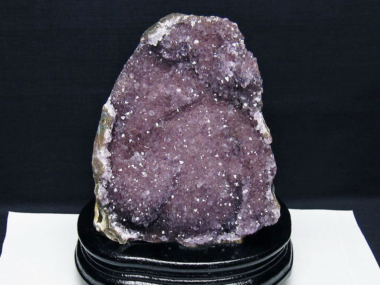1.7Kg アメジスト クラスター ウルグアイ産 アメジスト 原石 amethyst 台座付属 花型 一点物  182-7047