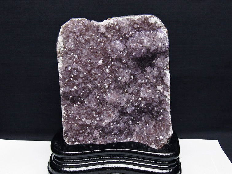 1.4Kg アメジスト クラスター ウルグアイ産 アメジスト 原石 amethyst 台座付属 花型 一点物  182-7048