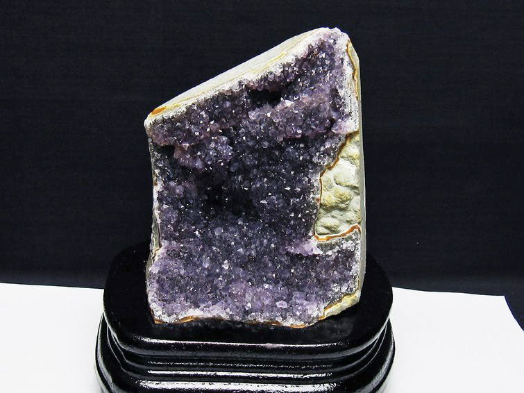 1Kg アメジスト クラスター ウルグアイ産 アメジスト 原石 amethyst 台座付属 花型 一点物  182-7050