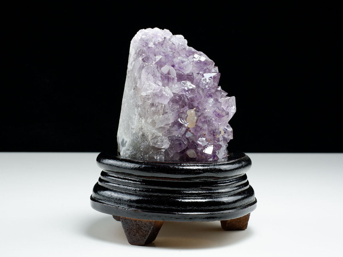 アメジスト クラスター ウルグアイ産 アメジスト 原石 amethyst 台座付き 花型 一点物  182-7118