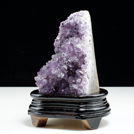 1.2Kg アメジスト クラスター ウルグアイ産 アメジスト 原石 amethyst 台座付属 花型 一点物 182-7124