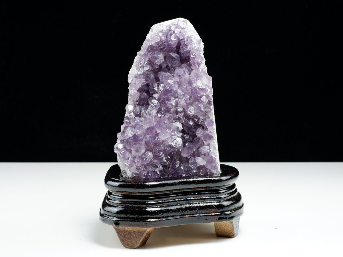 1.2Kg アメジスト クラスター ウルグアイ産 アメジスト 原石 amethyst 台座付き 花型 一点物 182-7124 [sold out]
