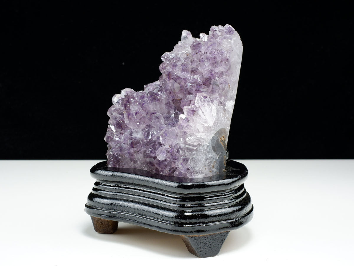 アメジスト クラスター ウルグアイ産 アメジスト 原石 amethyst 台座付き 花型 一点物  182-7126