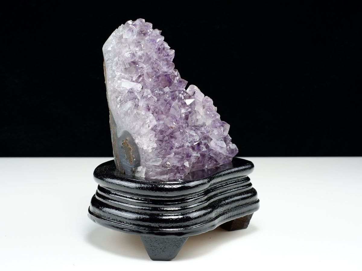 アメジスト クラスター ウルグアイ産 アメジスト 原石 amethyst 台座付き 花型 一点物  182-7126