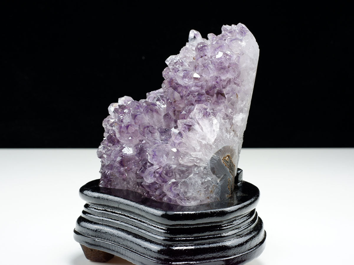 アメジスト クラスター ウルグアイ産 アメジスト 原石 amethyst 台座付き 花型 一点物  182-7126