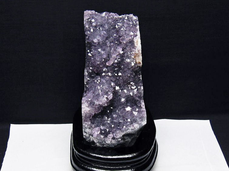 1.5Kg アメジスト クラスター ウルグアイ産 アメジスト 原石 amethyst 台座付属 花型 一点物  182-7128