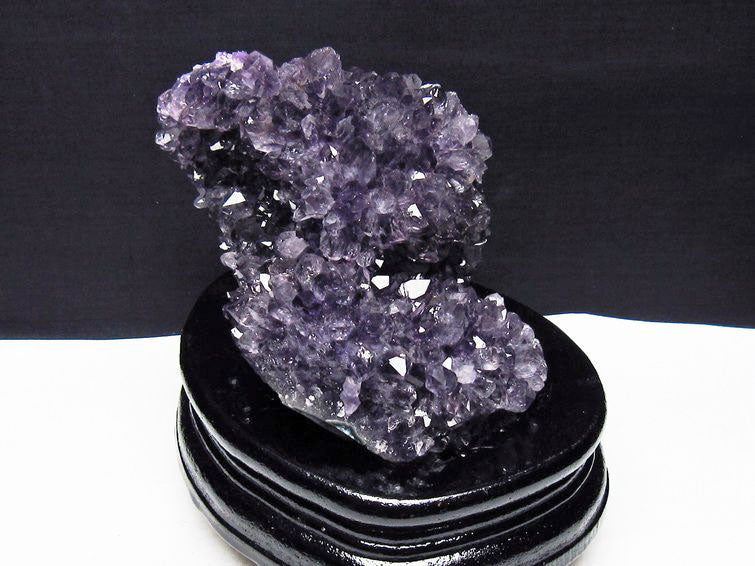 アメジスト クラスター ウルグアイ産 アメジスト 原石 amethyst 台座付属 花型 一点物  182-7145