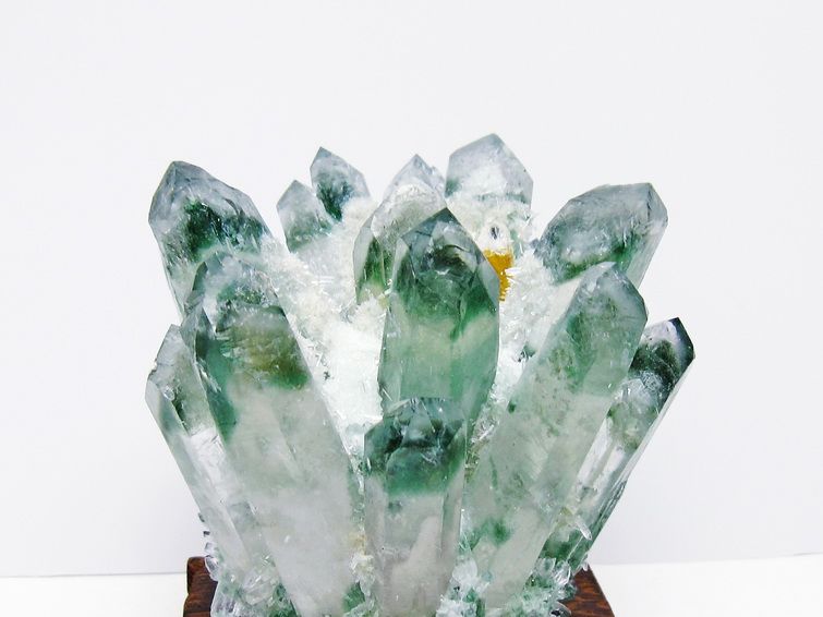 緑水晶 クラスター 原石 台座付属 一点物  182-7389