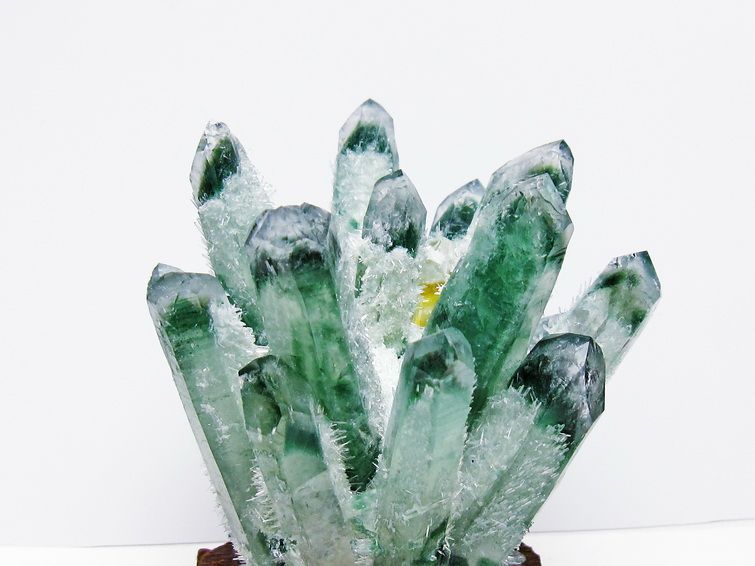 緑水晶 クラスター 原石 台座付属 一点物  182-7395