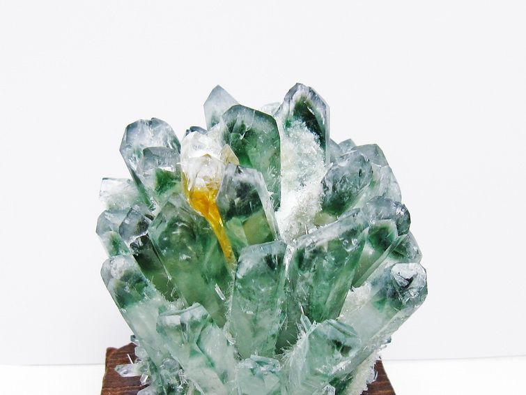 緑水晶 クラスター 原石 台座付属 一点物 182-7398