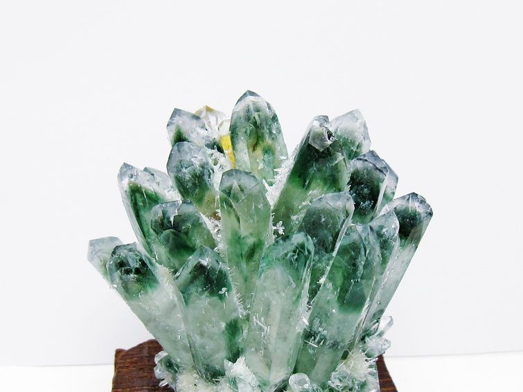 緑水晶 クラスター 原石 台座付属 一点物 182-7398