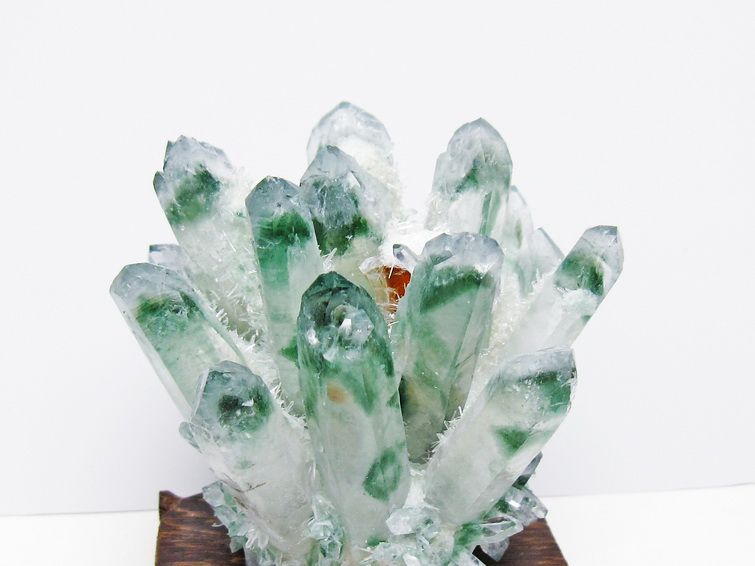 緑水晶 クラスター 原石 台座付属 一点物 182-7403