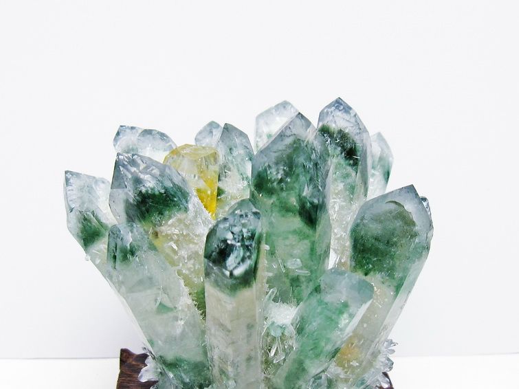 緑水晶 クラスター 原石 台座付属 一点物  182-7405