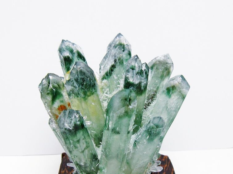 緑水晶 クラスター 原石 台座付属 一点物 182-7406