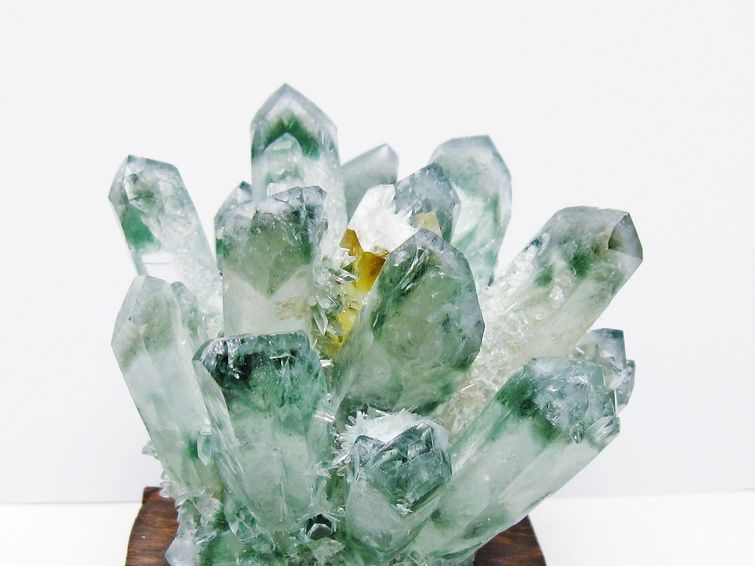 緑水晶 クラスター 原石 台座付属 一点物  182-7418