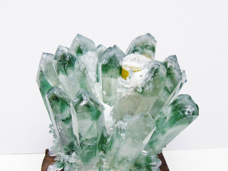 緑水晶 クラスター 原石 台座付属 一点物  182-7418