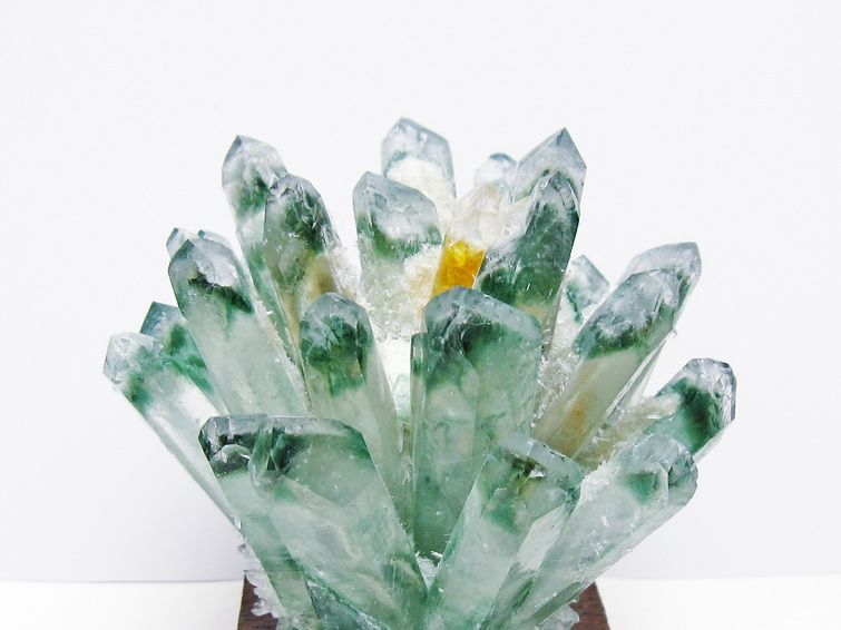 緑水晶 クラスター 原石 台座付属 一点物  182-7419