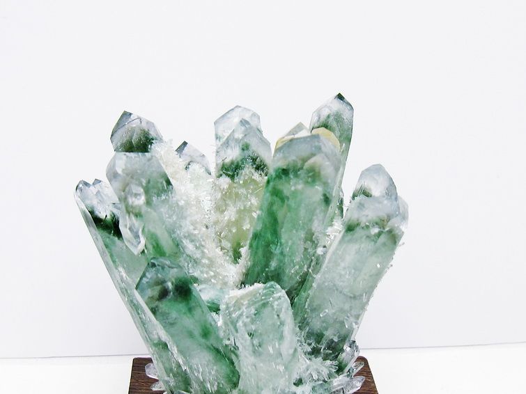 緑水晶 クラスター 原石 台座付属 一点物 182-7431