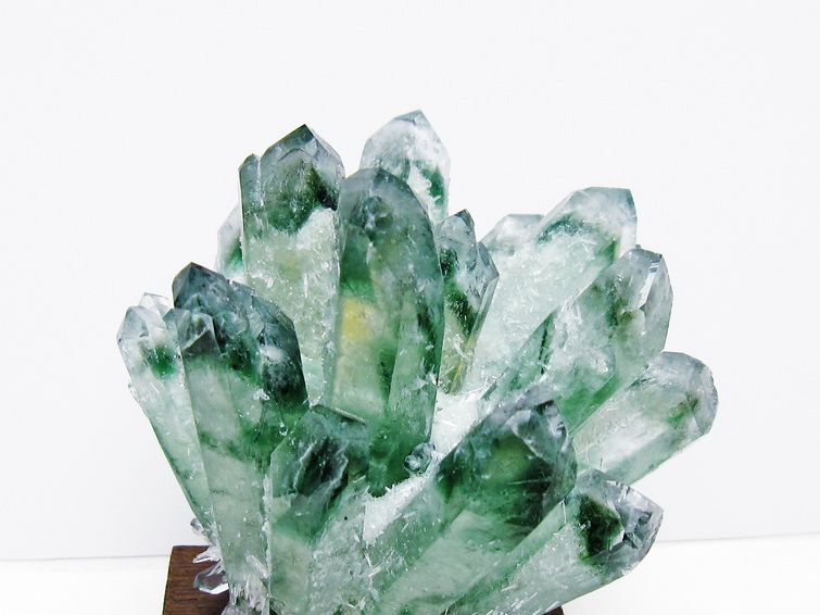 緑水晶 クラスター 原石 台座付属 一点物 182-7437