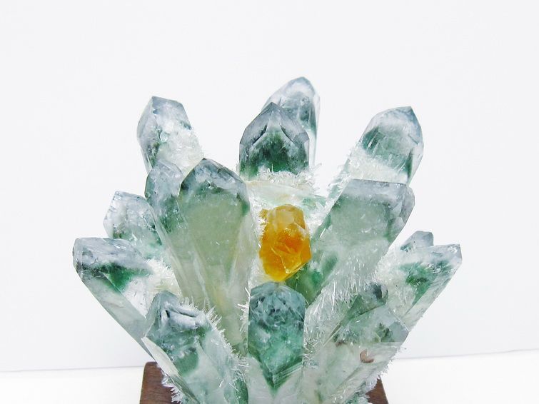 緑水晶 クラスター 原石 台座付属 一点物 182-7439