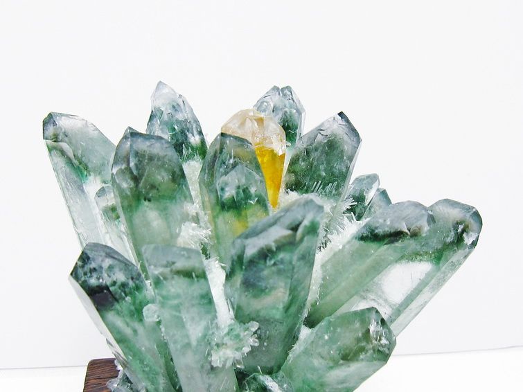 緑水晶 クラスター 原石 台座付属 一点物 182-7440