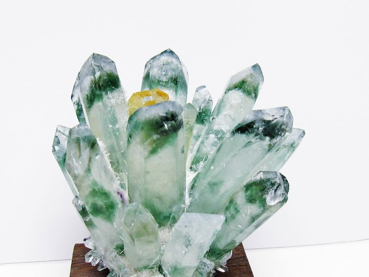 緑水晶 クラスター 原石 台座付属 一点物 182-7441