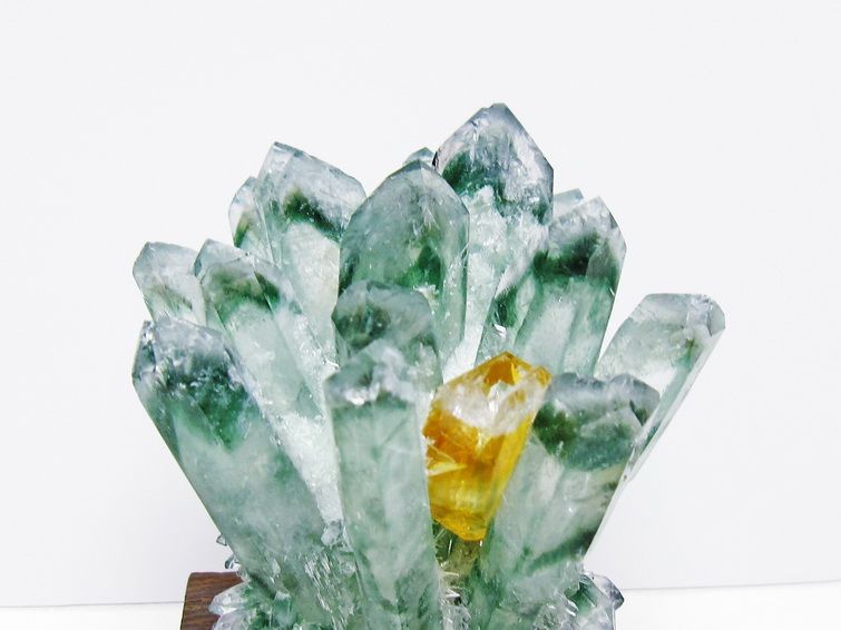 緑水晶 クラスター 原石 台座付属 一点物 182-7445