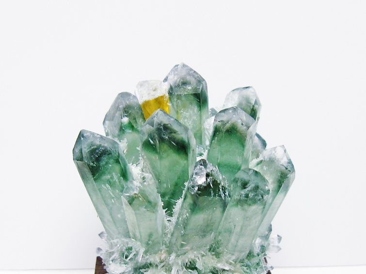 緑水晶 クラスター 原石 台座付属 一点物 182-7453