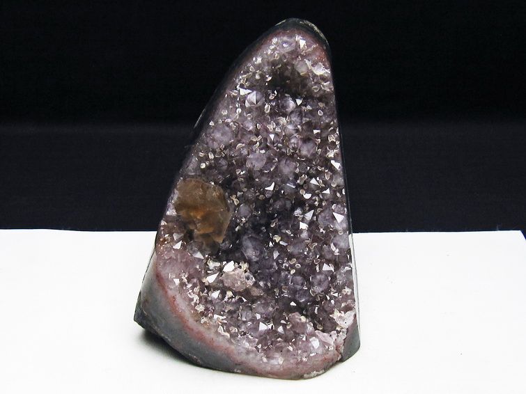 アメジスト クラスター ウルグアイ産 カルサイト付き 原石 amethyst 一点物 182-7788