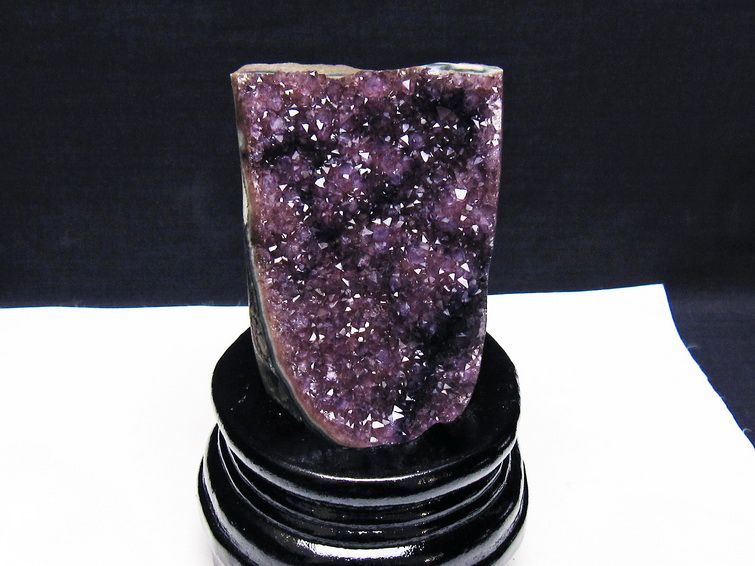 アメジスト クラスター ウルグアイ産 原石 amethyst 一点物 台座付属 182-7913