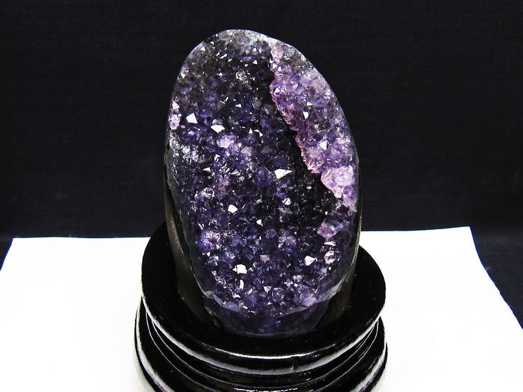 アメジスト クラスター ウルグアイ産 原石 amethyst 一点物 台座付属 182-7914