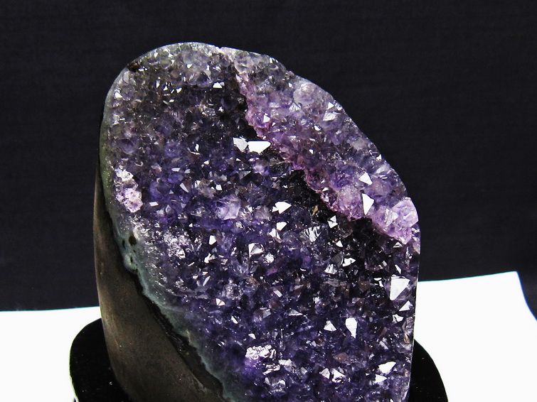 アメジスト クラスター ウルグアイ産 原石 amethyst 一点物 台座付属 182-7914