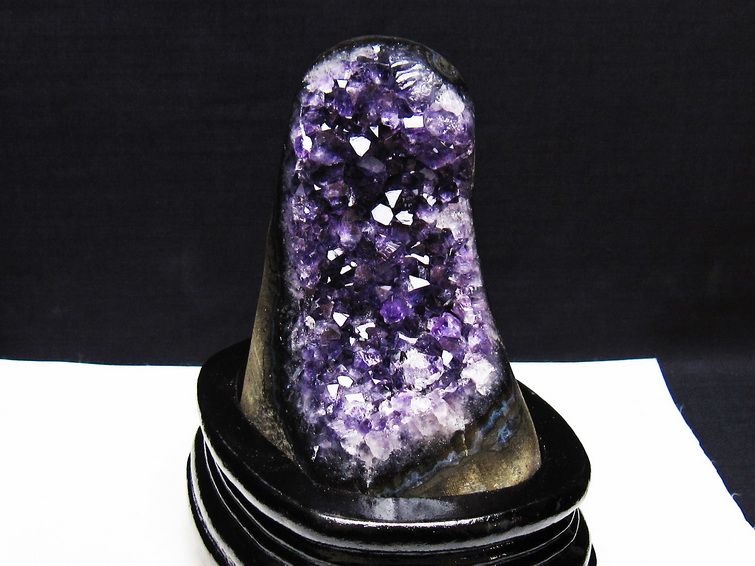 アメジスト クラスター ウルグアイ産 原石 amethyst 一点物 台座付属 182-7915