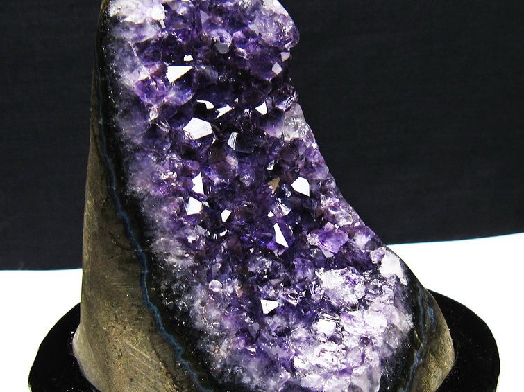 アメジスト クラスター ウルグアイ産 原石 amethyst 一点物 台座付属 182-7915
