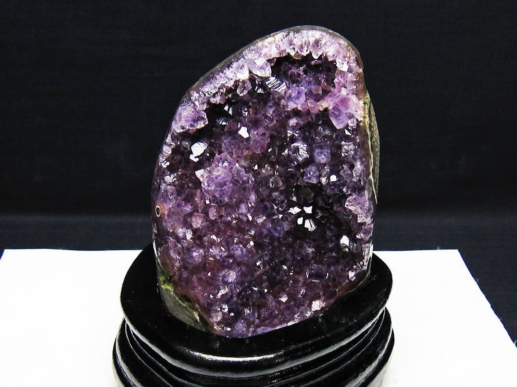 アメジスト クラスター ウルグアイ産 原石 amethyst 一点物 台座付属 182-7918